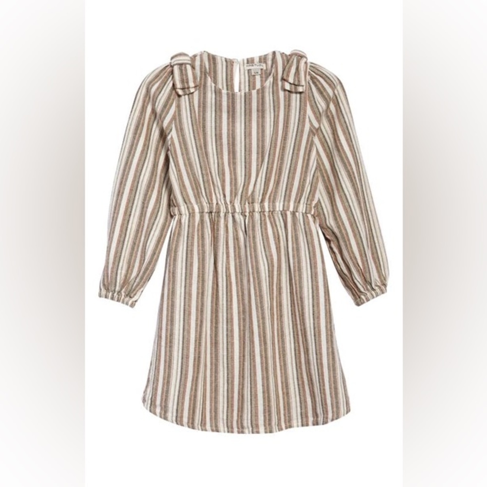 Girls Habitual Stripe Bow Dress in Print Size 3T